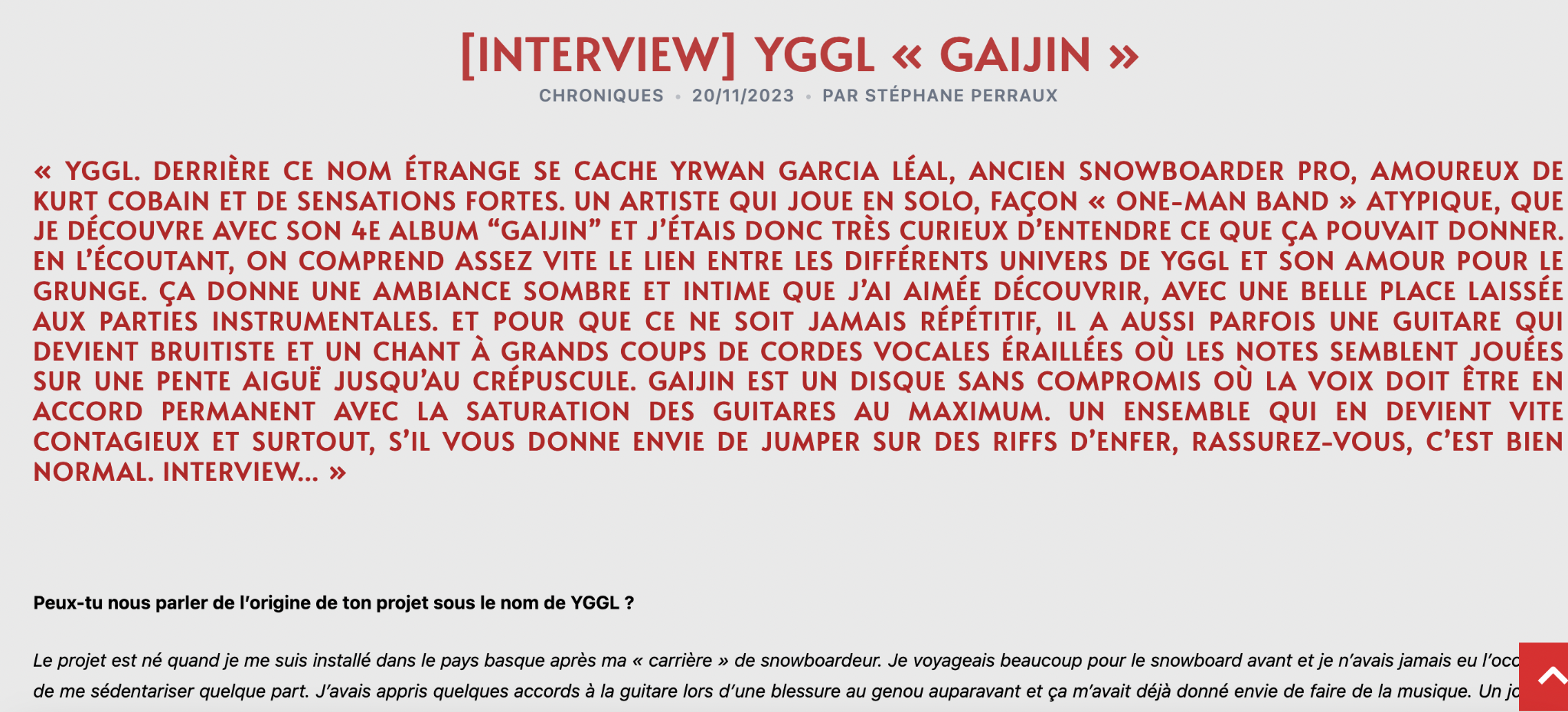 Lust For Live YGGL Gaijin interview